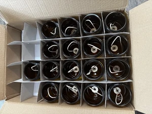 Lot of 17 Glass Candle Jars 4oz w/ Metal Wick Tabs Vtg Clear Apothecary Style - Picture 1 of 5