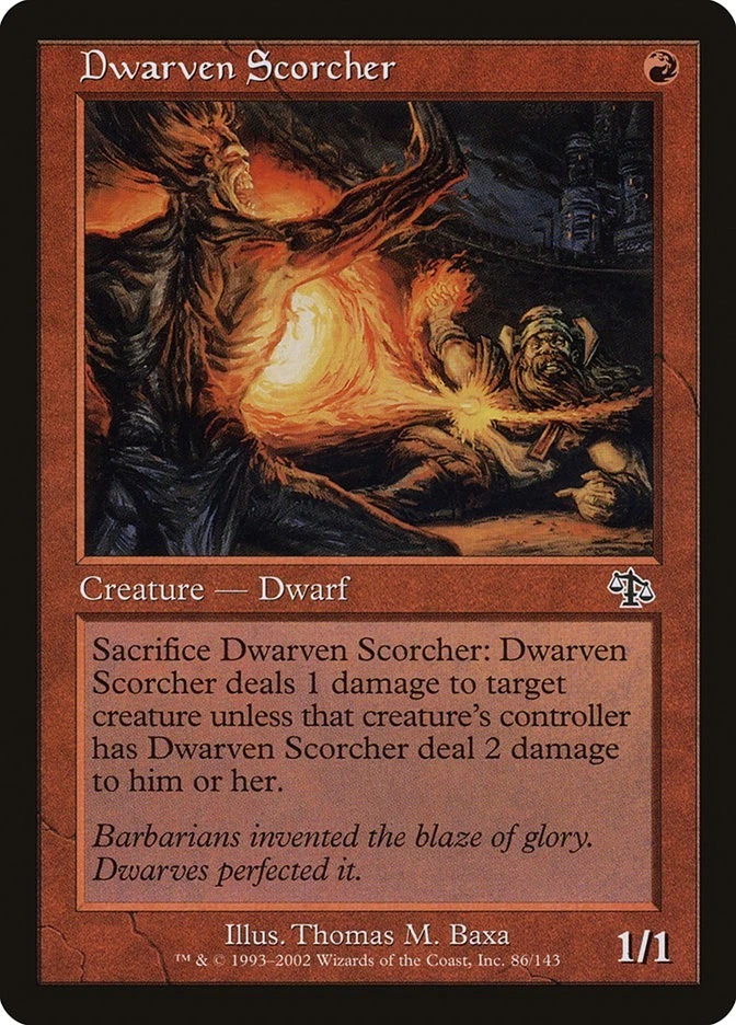 Judgment Dwarven Scorcher MTG Magic the Gathering NM - Image 1 of 1