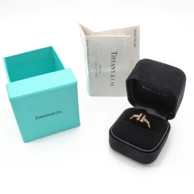 Tiffany & Co. 18k Gold T-Wire Mother Of Pearl & 0.0603 Diamond Ring D-360 - Image 1 of 4
