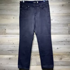Lauren Ralph Lauren Black Label Jeans Sz. 10 W31 L28 Coated Black Straight Ankle - Picture 1 of 11