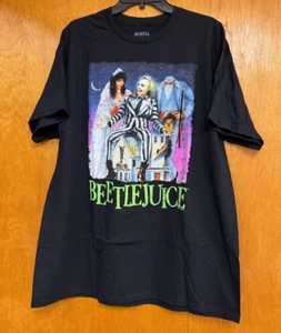 NEW Beetlejuice Movie Distressed Graphic Print Cotton T-Shirt Black Men’s XL NWT - Picture 1 of 7