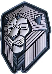 INDUSTRIAL LION HEAD MILSPEC MONKEY 3D TACTICAL BLACK OPS URBAN PVC HOOK PATCH - Picture 1 of 2