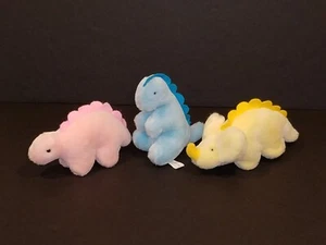 Dinosaur Baby Plush Rattle Set T-Rex Stegosaurus Triceratops Target Pastel Toy - Picture 1 of 20