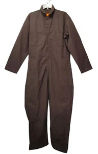 Red Kap Long Sleeve Full Lightweight Work Coverall Brown Men's Read Measurements - Picture 1 of 5