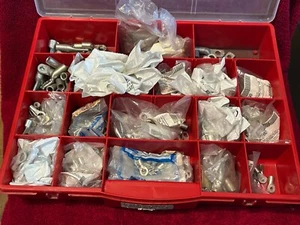 LOT OF 292 NON INSULATED TERMINALS VARIED SIZES AS PICTURED - Picture 1 of 9