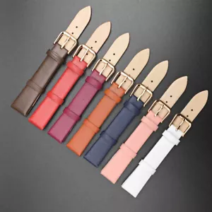 Leather Watch Band Strap 12mm/14mm/16mm/18mm/20mm/22mm Wristwatch Band Watchband - Picture 1 of 91