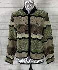 Preswick & Moore Crop Jacket womens PS brown contemporary Zip W/shoulder Pads