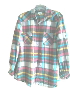 Matchstick Argus Damen L Flanell bunte lange Ärmel Knopfleiste gebraucht, in einwandfreiem Zustand Qualität - Bild 1 von 7