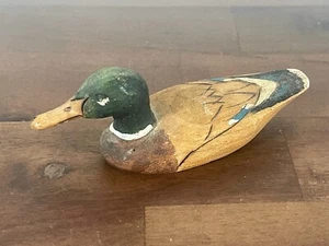 D & J Fuller Cedar Duck Company Mallard Decoy Miniatur handgeschnitzt bemalt 1987 - Bild 1 von 9