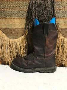 Justin Leather Screwdriver Oil Resisting Brown Work Boots US Men Size 14M - Picture 1 of 8