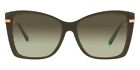 Tiffany TF4180 Sunglasses Women Green Square 56mm New 100% Authentic