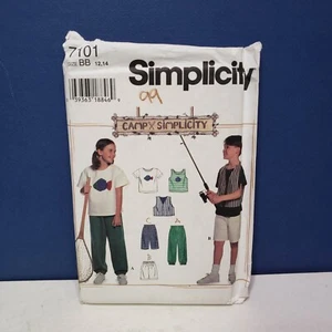SIMPLICITY 7101 Girls Boys Tank Top Vest Pants Shorts Shirts size 12 14 UC - Picture 1 of 3