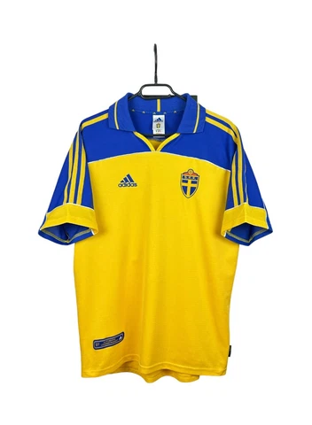 Sweden Home football shirt 2000 Soccer Adidas Jersey Nation Team Size M Cover
