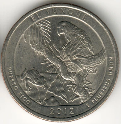 USA - 2012P - Washington ¼ $ - El Yunque - Rare - #14609 - Image 1 of 2