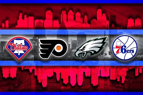 Philadelphia Sports Poster Philadelphia Eagles 76ers Flyers 20x30in Free Ship Cover