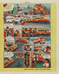 Lego Tren Juguete Promoción Original Impresión Publicidad Años 80 De Colección - Imagen 1 de 1