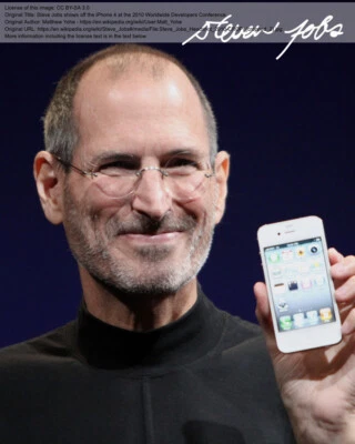 Repro-Autogramm - Steve Jobs - 11,4 x 14,3cm - Unternehmer - Bild 1 von 4