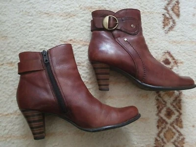 "LINEA DUE" Gr.37 Ankleboots/Stiefeletten  Echtes-Leder braun - Bild 1 von 4