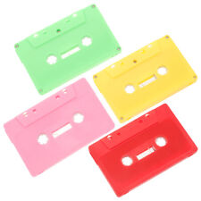 4 Pcs Plastic Tape Wall Decoration Blank Cassette Tapes Case
