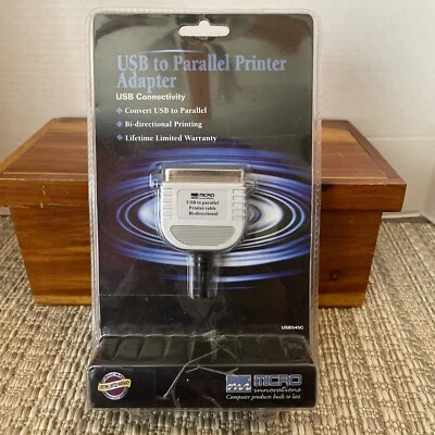 NEW - Micro Innovations USB To Parallel Printer Adapter  - USB545C - Image 1 of 4