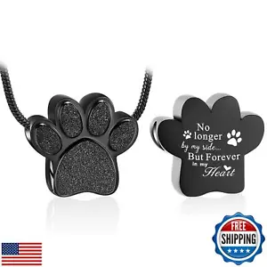 zeqingjw Pet Cremation Jewelry for Ashes Pendant Paw Print Pet Heart Urn Neck - Picture 1 of 5