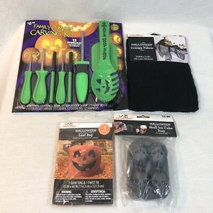 Lote diverso de decoraciones de Halloween surtido kit de talla de calabaza bandeja de hielo - Imagen 1 de 10