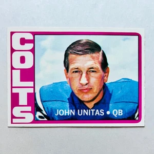 Johnny Unitas 1972 Topps Fútbol #165 Baltimore Colts Salón de la fama Aprox. ¡Excelente/Nuevo!! - Imagen 1 de 2
