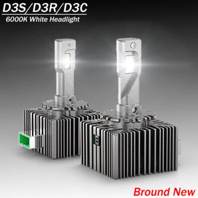 Bombilla Faro LED D3S D3R 6000K Blanco 35W 8400LM D3S D3R Bombilla LED Plug Play, 2PK Foto 1 de 4