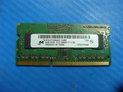 MacBook Pro A1278 2GB 1Rx8 PC3-12800S SO-DIMM RAM Memory MT8JTF25664HZ-1G6M1 - Image 1 of 2