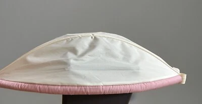 Graco Pack N Play - Cubierta de sombra de capucha con dosel rosa y blanco con clic Foto 1 de 4