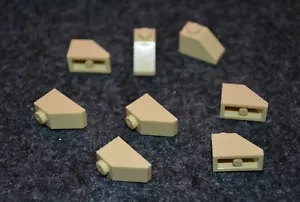 (8) 1x2 Tan / Sand Standard Slope Bricks ~ Lego ~ NEW ~ Star Wars - Picture 1 of 1