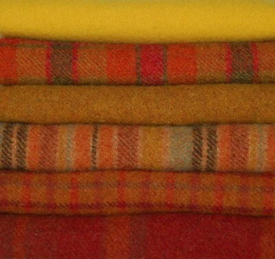 HAND DYED RUG HOOKING WOOL Mill-Dyed ~ "BONFIRE" (6-pc. collection) - Image 1 of 4