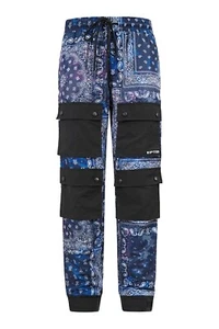 MEN'S TECHNO UTILITY BANDANA PRINT HYPER CARGO JOGGER PANTS       EP10194 - Picture 1 of 17