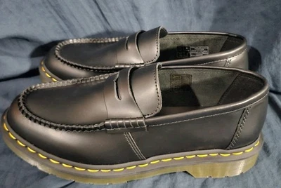 Dr Martens Penton Smooth Leather Loafers Black Women SZ 9 Men 8 New No Box - Image 1 of 4