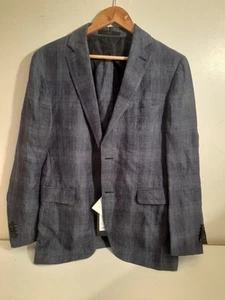 Chaqueta de traje para hombre Daks 36R azul marino a cuadros House 40 aniversario nueva con etiquetas - Imagen 1 de 8