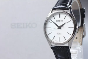 [Quasi come nuovo con scatola] Orologio Uomo SEIKO DOLCE 8J41-0AJ1 33mm Quadrante Bianco Quarzo GIAPPONE - Foto 1 di 10