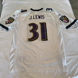 Baltimore Ravens Jamal Lewis Authentic Reebok NFL On Field Jersey White Sz L - Picture 1 of 18