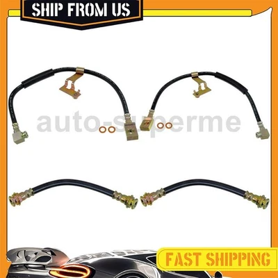 Kit manguera freno delantero trasero línea Dorman 4 piezas para Chrysler Laser 2,2 L 1984-1986 Foto 1 de 4