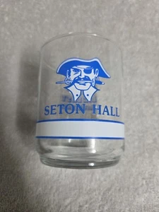 Vintage 1989 Getty NCAA Seton Hall Pirates Team Logo Big East Basketball Glass - Picture 1 of 6