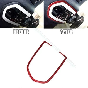 For Porsche Macan 2014-2019 Red Carbon Fiber Reading Light Panel Cover Trim - Foto 1 di 6