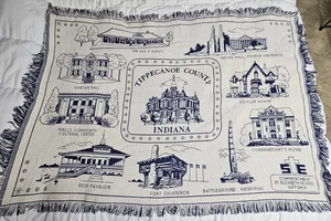 Tippecanoe County Indiana Blanket/Throw 65" X 44" - Picture 1 of 14