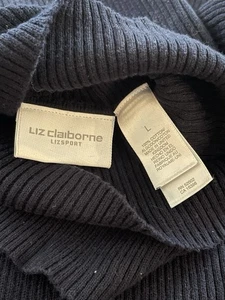 Liz Claiborne Rollkragenpullover Langarm Pullover Navy Blau Damen M Tall - Bild 1 von 4