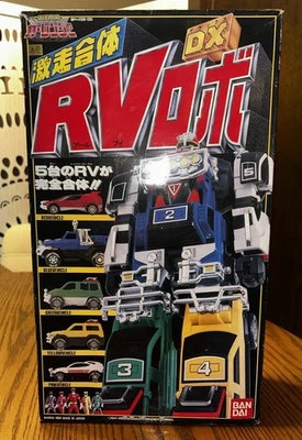 万代 Gekisou Sentai Carranger DX RV 机器人玩具日本版 无盾牌, 盒装 (39) — 第 1/4 张图片