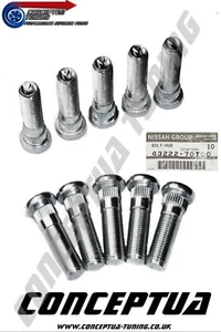 Juego de 10 bujes de pernos de rueda delantera genuinos - para R34 GTT Skyline RB25DET - Imagen 1 de 4