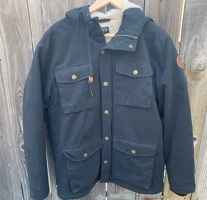 Obey Canvas Sherpa Lines Jacket Barn Chore Canvas Cargo Heavy Warm Size Medium - Bild 1 von 8