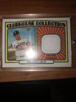 2021 Topps Heritage Clubhouse Collection Relic CCR-NC Nelson Cruz Twins - Image 1 of 2