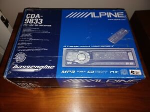 Alpine CDA-9833 CD Player! MP3/ WMA! SQ Receiver!  Worked last used for Parts