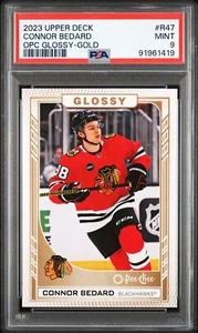 2023-24 Upper Deck OPC Glossy Rookies GOLD Connor Bedard #R47 PSA 9 - Picture 1 of 2