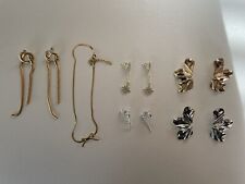 Job Lot Gold & Silver Fashion Costume Jewellery Earrings Necklace Bow Star Twist