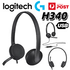 Noise Cancelling Microphone AULOGITECH Wired Headset H340 USB Headphones Stereo